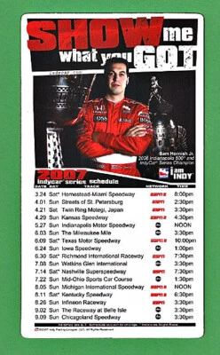 2007 Indianapolis 500 Magnet, Schedule, Near Mint Condition, 3, 7/8" x 6, 7/8" - Image 1 of 3