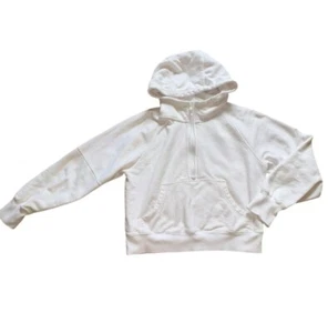 Offline By Aerie Womens Oversized 1/2 Zip Hoodie-White-M-GUC - Picture 1 of 8