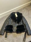 Cherry Koko - Woman's Faux Fur Leather Jacket - Medium - New with Tags