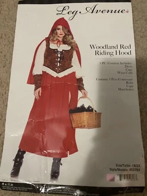 Disfraz de Caperucita Roja Halloween Adulto por Leg Avenue Talla 1x 2x Nuevo Foto 1 de 4