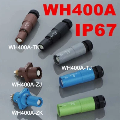 WH400A Industrial Plugs Sockets Aviation Male/Female IP67 Waterproof Connectors - Image 1 of 4
