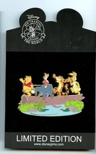 Prendedor Disney Shopping Pooh Tigger Eeyore Piglet Rabbit River Crossing Jumbo LE - Imagen 1 de 1