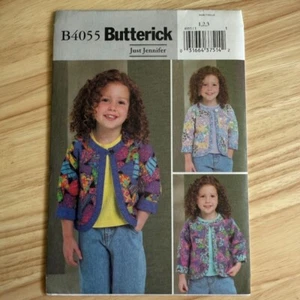 Chaqueta Butterick B4055 Just Jennifer niño/niño patrón de costura 1-3 sin cortar multicolor - Imagen 1 de 5