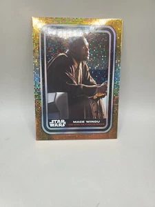 2023 Topps Star Wars Flagship NYCC Excl. - Mace Windu - Orange Foil Sparkle /25 - Picture 1 of 2
