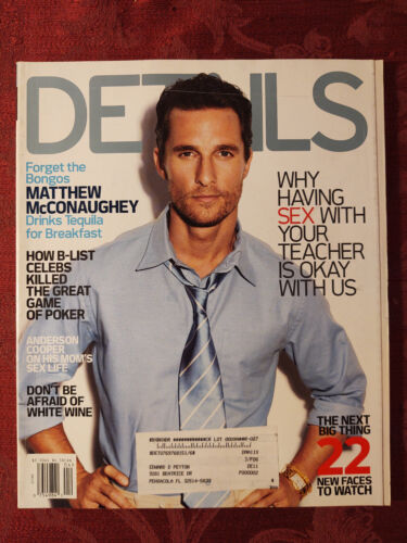 DETAILS magazine April 2005 Matthew McConaughey Fashion Ties Next Big Stars