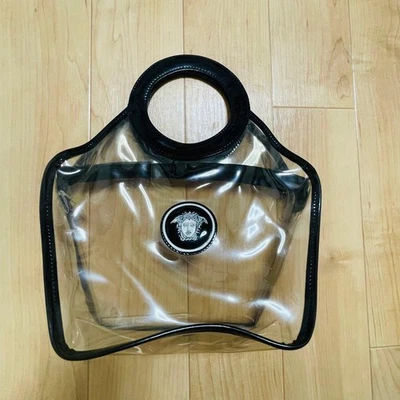 Versace Medusa Rare Clear Mini Handbag Tote Bag Black Unique Material - Image 1 of 4