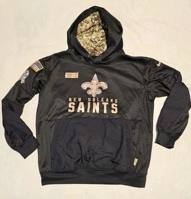 Nike On Field New Orleans Saints Salute To Service Hoodie Sweatshirt Mens L Camo - Image 1 of 4