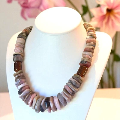 NEW Jay King DTR Copper Natural Raw Quartz Disk Chunky Adjustable Necklace - Image 1 of 4