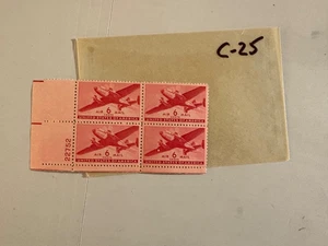 U.S. Plattenblock - C25 - Luftpost - Kamm. versand! - Bild 1 von 1