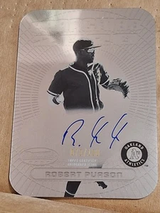 2020 ROBERT PUASON TOPPS FRANCHISE AUTOGRAPHED AUTO ROOKIE CARD RC /100 A'S - Bild 1 von 3