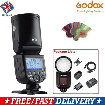 UK Godox V1S Flash TTL Round Head Flash Speedlite 1/8000 HSS for Sony Camera - Image 1 of 4