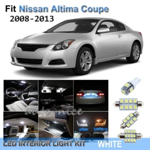 For 2008-2013 Nissan Altima Coupe Xenon White LED Interior Lights Kit 9 Pieces - Picture 1 of 11