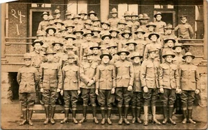 Vtg Postcard WW1 RPPC - Regiment of Soldiers Group Photos - UNP - Picture 1 of 2