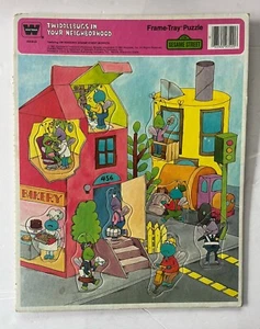 Twiddlebugs Frame Tray Puzzle Golden Sesame Street Vintage In Your Neighborhood - Picture 1 of 12