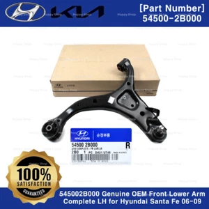 545002B000 Genuine OEM Front Lower Arm Complete LH for Hyundai Santa Fe 06-09 - Picture 1 of 3