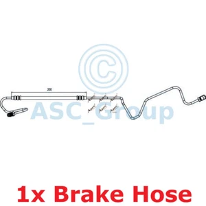 Apec Braking 200mm Disc Brake Caliper Flexible Rubber Hose HOS3884 - Picture 1 of 1