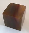 1990s Home Deco Brazilan Banded Agate Cube Paperweight Approx.5x5x5 cm D8