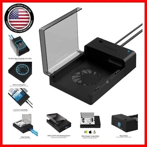 Fast USB 3.0 to SATA Docking Station, Supports 22TB - Plug and Play Design - Picture 1 of 11