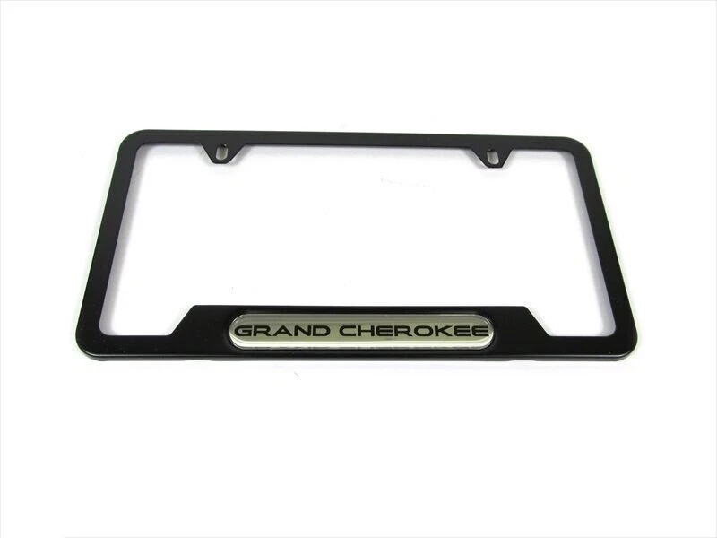 1999-2018 Jeep Grand Cherokee License Plate Frame Satin Black GENUINE OEM NEW - Image 1 of 1