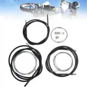 Motorcycle Modified Cable Set Clutch Cable+Brake Cable+Throttle Cable Lines Kit - Foto 1 di 8