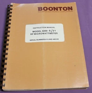BOONTON 4200 -s/21 RF MICROWATTMETER MANUAL - Picture 1 of 1