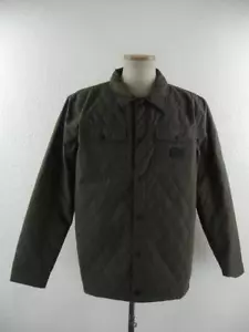 CAT Caterpillar Men's L Quilted Ripstop Shirt Jacket Army Moss Green Shacket NEW - Picture 1 of 21