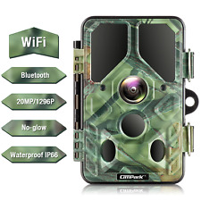 Campark 20MP WiFi Bluetooth Trail Camera 1296P Game Hunting Cam PIR Night Vision