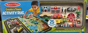 Create a Town Activity Rug Play Set, with 25 Wooden Play Pieces - Picture 1 of 3