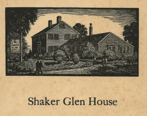 Woburn MA 1940 - Menú restaurante Shaken Glen House - Rufus Porter Nueva Inglaterra - Imagen 1 de 5
