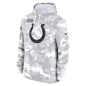 INDIANAPOLIS COLTS NIKE Arctic Camo 2024 Salute to Service Hoodie MENS XL - Picture 1 of 10