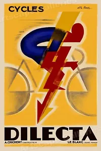 Cycles Dilecta 1926 Vintage French Bicycle Advertising Poster - 16x24 - Picture 1 of 3