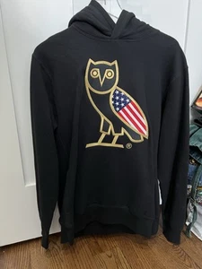 OVO Octobers Very Own USA OG Owl American Flag Embroidered Hoodie Size Large - Picture 1 of 4