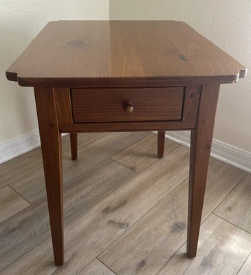Vintage Ethan Allen COUNTRY CRAFTSMAN Accent Side End TABLE, 1-Drawer, 24”Hx26”L - Image 1 of 4