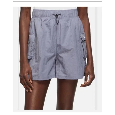 Nike Essential Woven High Rise Shorts Women’s Medium Indigo Haze Oversized  - image 1 of 4
