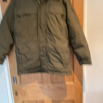 The North Face Mens Hooded Parka Coat Khaki Down Filled Size Medium - Image 1 of 4