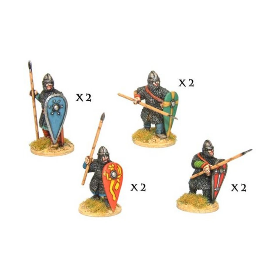 Crusader Minis Dark Age Norman Mini 28m  Norman Spearmen in Chainmail  Pack New - Image 1 of 1
