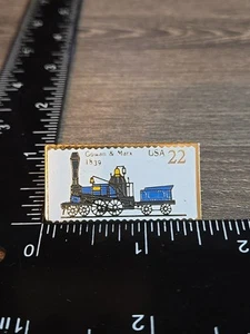 Usps Gowan & Marx Zug 22 Cent Briefmarke Post Hut Anstecknadel Z1 - Bild 1 von 3