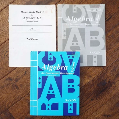 Saxon Math Algebra 1/2 2nd Edition Textbook Answers Test Forms Home Study Packet - Image 1 of 4