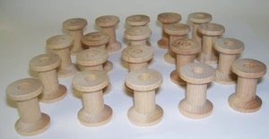 Vintage zwanzig kleine Mittelhandwerk Fadenspulen - Bild 1 von 4