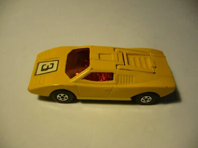 Lamborghini Countach 1973 Lesney Matchbox No.27 amarillo #3, ventanas rojas Foto 1 de 4