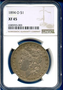 1894 O NGC XF45 Morgan Silver Dollar $1 US Mint Rare Key Date Coin 1894-O XF-45 - Picture 1 of 3