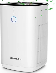 Purificador de aire ROVACS con filtro HEPA verdadero H13, área de cobertura 4-8 m², CADR: 68 M³/H - Imagen 1 de 6