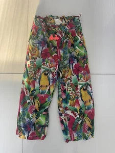 New Kate Morgan studio H & M 5-6 girls pants Bird Floral Tropical - Picture 1 of 2
