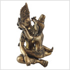 Buddha Shakti YabYum Messing antik 26cm 6kg - Buddha Statue Yab-Yum Tantraismus