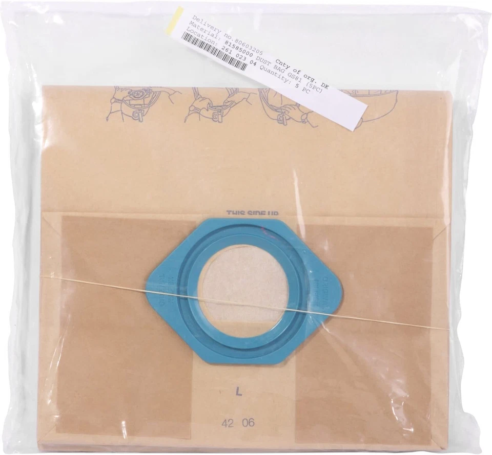 Nilfisk 81585000 Vacuum Cleaner Bags for GA 71 / GS 81 ( 5 Pack ) - Image 1 of 1