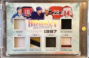 2020 ITG Used Redraft Sakic Shanahan Turgeon LeClair 6 Pieces Jersey Patch 1/2 - Picture 1 of 2