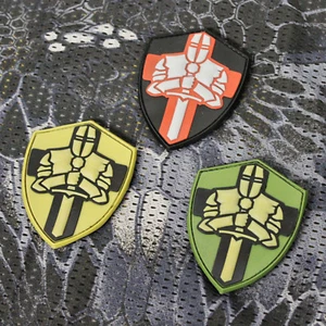 Aufnäher Rubber PVC Patch Klett Kreuzritter Crusader Militär Airsoft Paintball - Bild 1 von 10