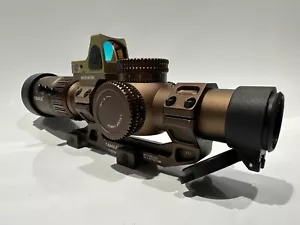LPVO 1.2-6X24 Rifle scope 30mm tube + illuminated reticule RMR Red dot sight Tan - Picture 1 of 8