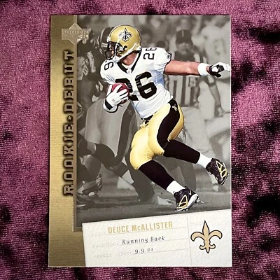 Deuce McAllister ‘06 Upper Deck Rookie Debut MINT Saints Legends Jersey Ole Miss - Image 1 of 4