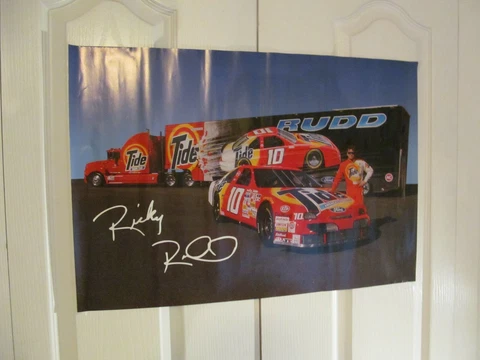 RICKY RUDD  #10 FORD TIDE CAR AND TIDE HAULER POSTER NASCAR VINTAGE 1995 Cover